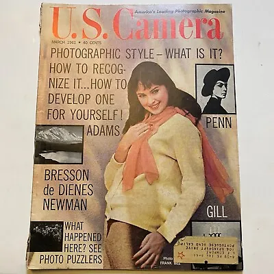 1961 US Camera Magazine Pin Up Girls Beach Art Abstract Model Vintage Hollywood • $24.99