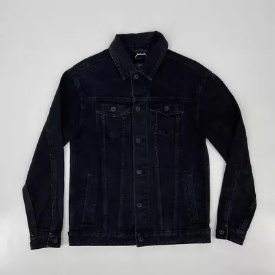 $49.99 • Buy Cottonon Jacket Men XS Black Denim Jean Metallica Ride The Lighting Logo Coat