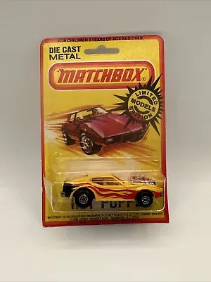 Vintage Lesney Matchbox Yellow Hot Popper Red Flames -  Sealed 1980 Die Cast JM2 • $15