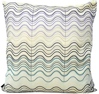 MISSONI HOME CUSHION COVER EMBROIDERED COTTON DBLESID 16x16  40x40cm MARILYN 170 • $100