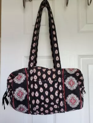 Vera Bradley Small Duffle Style Handbag Classic Black Great Preowned Condition • $15