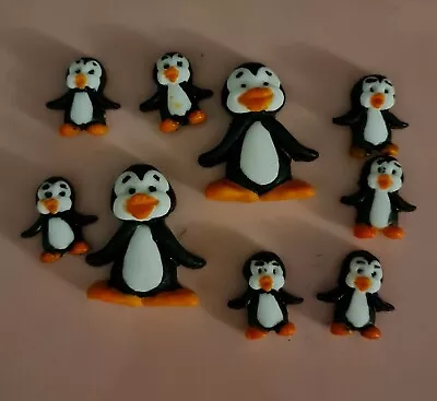  6 Large   Edible Penguin Cake Decorations Toppers  • £5