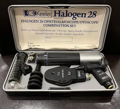 Keeler Halogen 28 Specialist Ophthalmoscope Set With Medic Lux Head • £99