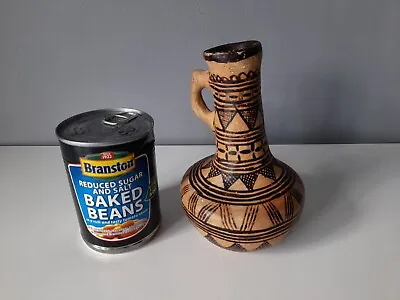 £30 • Buy Ethnic Moroccan Berber Style Clay Vase - Rustic Condition - 17 Cm Tall
