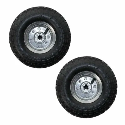2 Pack 10  Replacement Spare Wheel Tyre 4.10/3.50-4 Garden Tool Cart Sackbarrow • £15.49