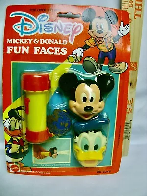 Vintage MICKEY MOUSE  & Donald Flashlight Light-up FUN FACE By Disney And ARCO • $15.38