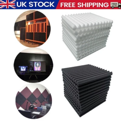 £8.49 • Buy 6-96PCS Black Grey Acoustic Wall Panels Studio Sound Proofing Foam Pads