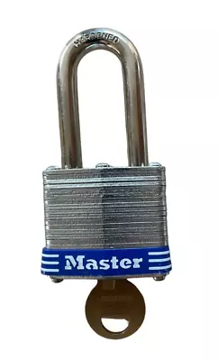 Master Lock No. 3 Laminated Steel Fireproof Padlock With 1 Key - 1 1/2  Shackle • $9.97