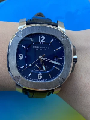 $999 • Buy Burberry The Britain Power Reserve BBY1001 Automatic Blue Dial Mens 45mm Swiss