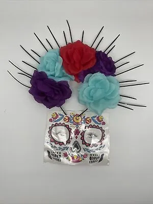 Day Of The Dead Headband With Decorative Tattoo Art New • £3.25