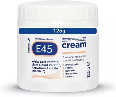 E45 Cream 125 G – Moisturiser For Dry Skin And Sensitive Skin - Emollient Body - • £7.67