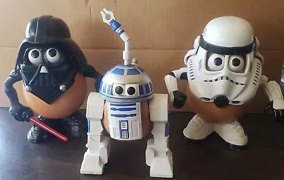 Mr Potato Head Bundle Star Wars Figure's Darth Vader R2D2 & Stormtrooper Used • $14.99