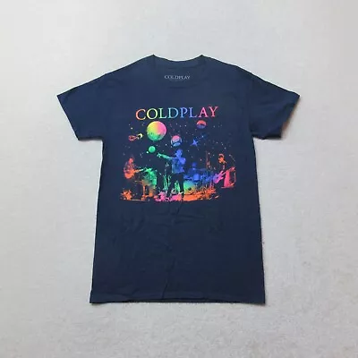 Coldplay Tour T-Shirt Adults Small Navy Music Of The Spheres 2022 Band Tee NWOT • $29.07