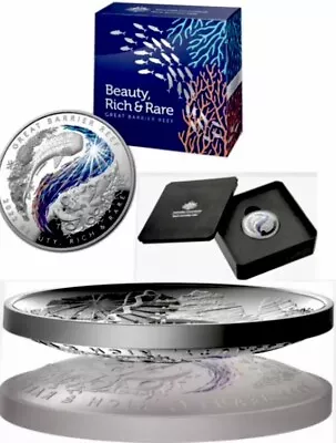 $279.95 • Buy 2022 $5 Beauty Rich Rare Great Barrier Reef 1oz Silver Proof Coloured Domed Coin