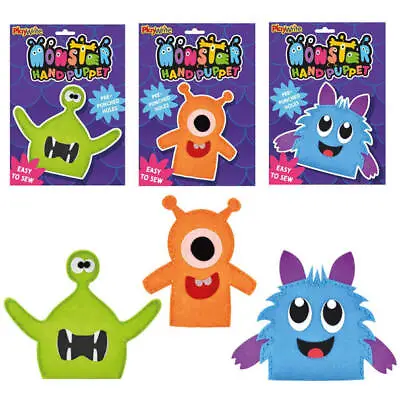Monster Felt Hand Puppet Sewing Kit Childrens Arts And Craft • £3.99