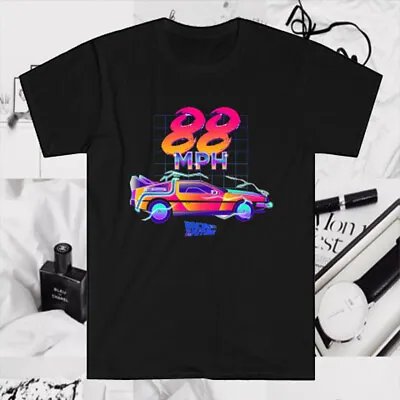 Back To The Future Movie 88 MPH Men's Black T-Shirt Size S To 5XL • $25.64