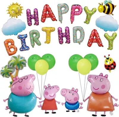 £2.58 • Buy Giant Jumbo Size Peppa Pig & George Pig Character Foil Balloon Birthday Party UK