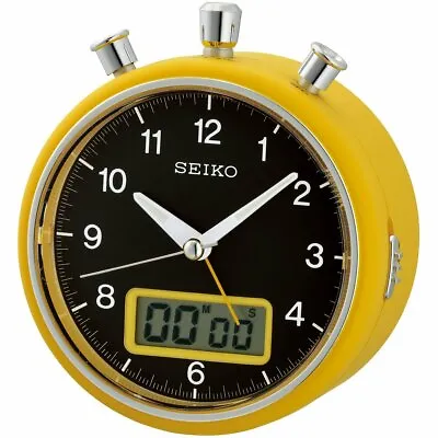 $84.95 • Buy NEW Seiko Pace Analog With Digital Stopwatch & Countdown Alarm Clock, 13cm