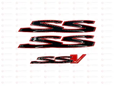 $59 • Buy Red Gloss Black SS SSV Set Badge Emblem Holden Commodore VE VF SS 3PCS