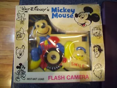 Walt Disney Mickey Mouse Instant Load Flash Camera With Box  Free Shipping • $25