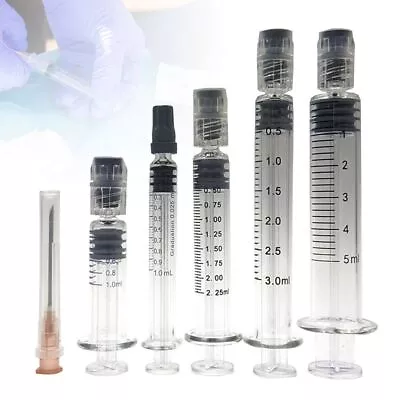 Dispensing Luer Lock Syringe For Refill Cosmetic Oil Liquid Dispenser Glass • $8.26