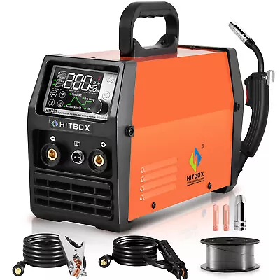 HIM200 140A Gasless MIG Welder IGBT Inverter Lift TIG MMA ARC Welding Machine • £149.99