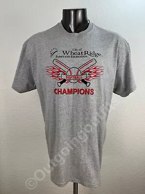 Gildan Ultra Cotton City Of Wheat Ridge Softball Champion Men's T-Shirt Size XL • $8.99