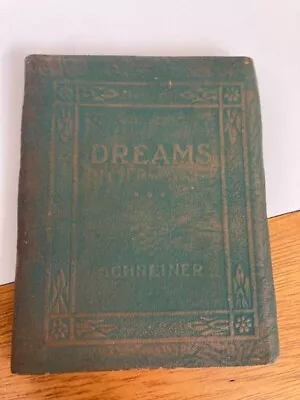 Dreams Schreiner Antique Green Little Leather Library Book • $5.75