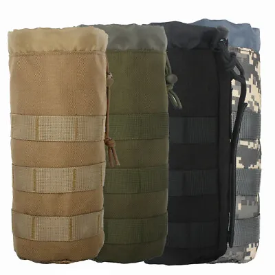 Tactical Molle Water Bottle Pouch Bag Military Waterproof Kettle Holder Pouches • $10.99