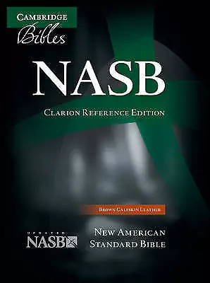 NASB Clarion Reference Bible Brown Calfskin Leather NS485:X 9781107604131 • £87.49