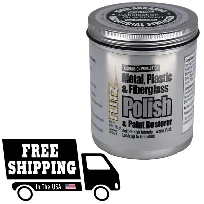 FLITZ Metal Plastic & Fiberglass Polish 1lb/453g CA03516 (SEE VIDEO) • $42.95