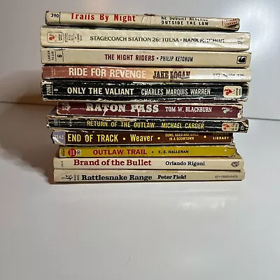 Western Paperbacks Lot Of 11 VTG Ride For Revenge Raton Pass Outlaw Trail • $14.99