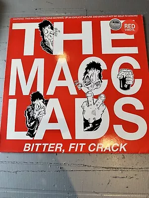 The Macc Lads ‘ BITTER  FIT CRACK RED NM Vinyl LP 1987 COVER EX ; UK MADE • £25