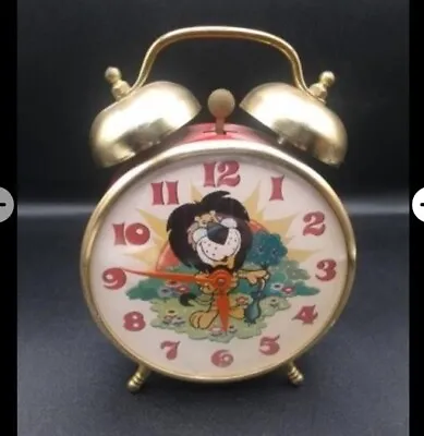 Vtg 70s Harris Bank Hubert Lion Wind-Up Alarm Clock Robert Shaw Lux Advertising • $29.99