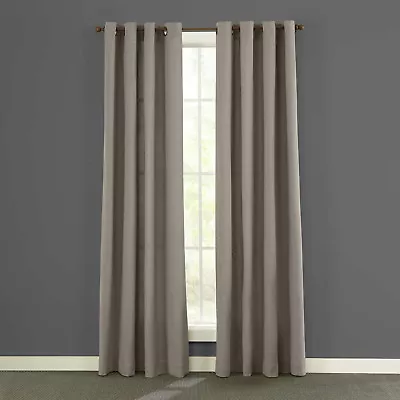 Twill & Birch Presley Burlap Grommet Panel Pair 54 In X 84 In - Pewter Gray NIP • $65.88