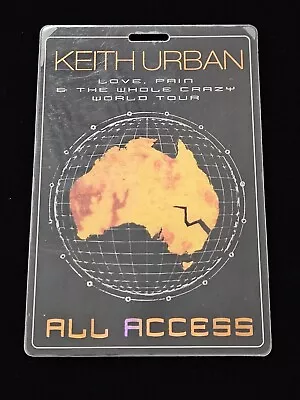 Vintage Keith Urban Backstage Pass Personaly Used Michael Chugg Laminate #3 • $20