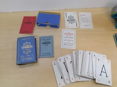 Vintage Waddington's Lexicon Card Game With Booklet 52 Cards. Complete • £6