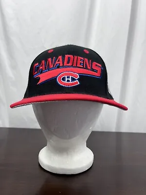 Vintage Montreal Canadiens Hat Logo Athletic Hockey NHL Tailsweep Snapback Cap • $23.99