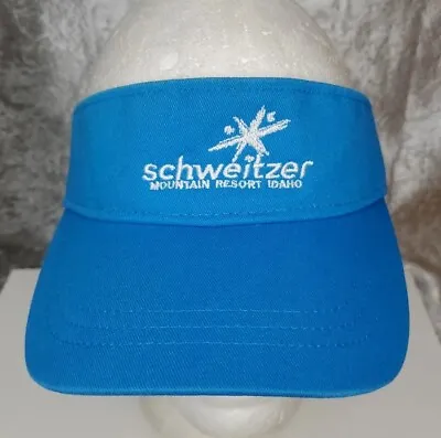 Schweitzer Mountain Visor Resort Sandpoint Idaho Skiing Biking Golfing Blue Hat • $10.45