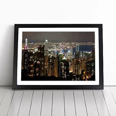 Hong Kong City Skyline (1) Wall Art Print Framed Canvas Picture Poster Decor • £34.95