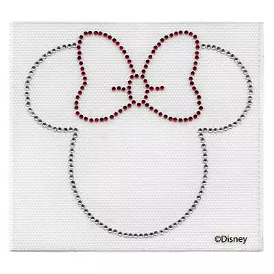 Minnie Mouse Rhinestone Head Patch Disney Mickey Cartoon Applique Iron On • $13.99