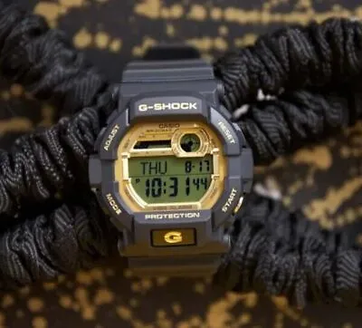 Casio G-Shock GD-350GB-1D Digital Black Gold Resin Quartz Men's Sport Watch • £130.43