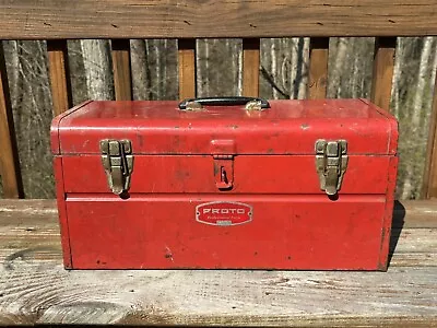 Vintage Proto Professional Tools Red Metal Tool Box No 9975 • $29.99