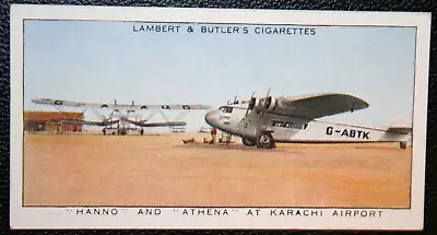 Imperial Airways  HP42 & Atalanta  At Karachi   Vintage 1936 Card  DD07M • £4.99