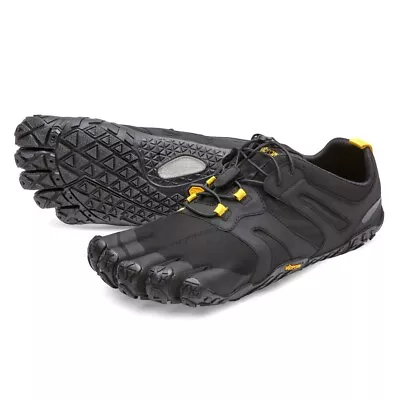 Vibram Men's V-Trail 2.0 Shoes (Black/Yellow) Size 8.5-9 US 41 EU • $64.95