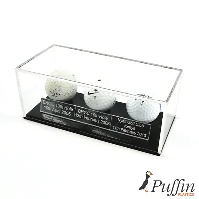 £54.98 • Buy Acrylic Golfball Display Case (With Free Inscription Plaque)
