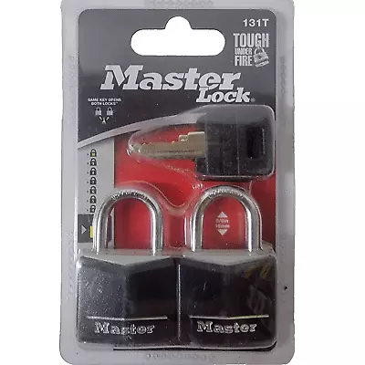 Master Lock 131T Keyed Hardened Steel Covered Solid Body Padlock 1 3/16 In. • $9.99