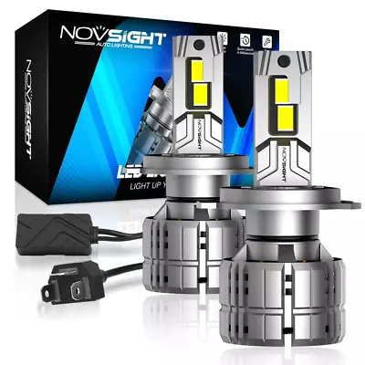 NOVSIGHT H4 9003 Led Headlight Bulbs 6500K Canbus Error Free 40000LM 200W Hi/Low • $79.99