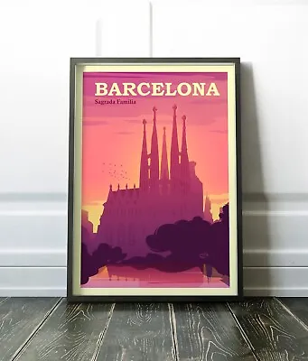 Travel Poster City Wall Art Print Illustration Living Dining Room Bedroom Office • £5.95