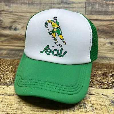 California Golden Seals Mens Trucker Hat 80s Defunct Logo Retro Hockey Ball Cap • $19.99